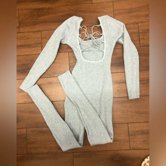 Ribbed, long sleeve cat suit - Picture 5 of 5